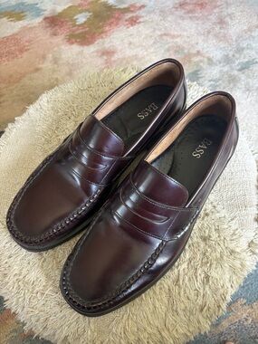 Bass Men’s Penny Loafers Brown Leather Sz 11.5 M Made in Brazil PERFECT